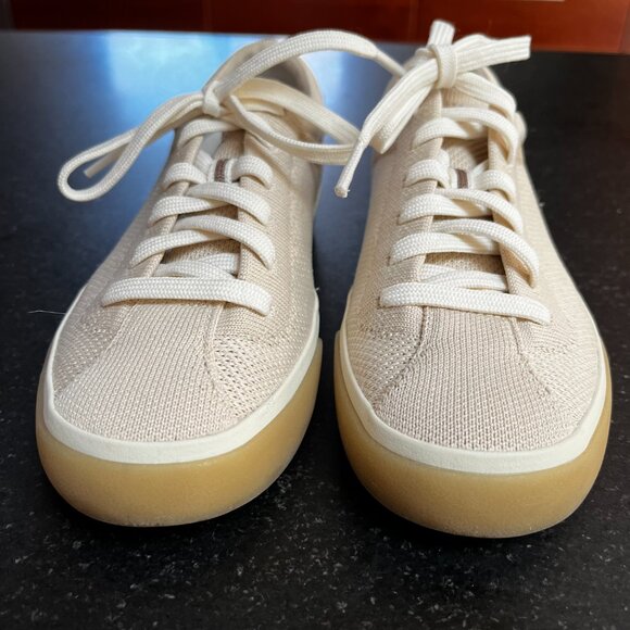 ROTHY'S "The Lace Up Sneaker," Biscuit (Cream, Beige and Brown) Sz 6 Exc. Cond. - Picture 8 of 8